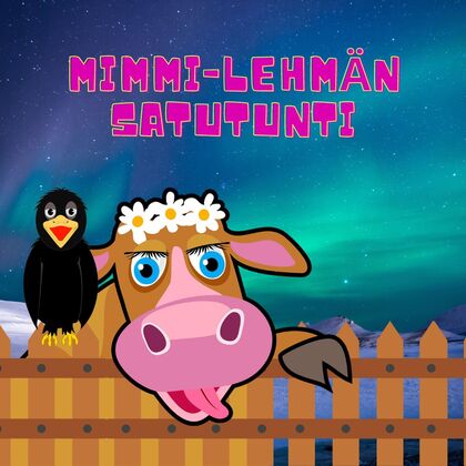 kuvassa mimmilehmä ja varis